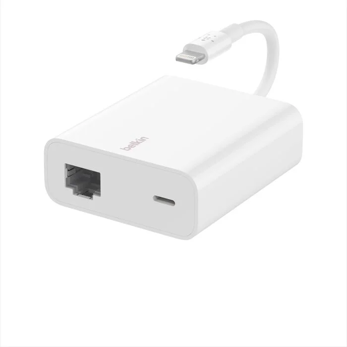 Ethernet + Power Adapter with Lightning Connector