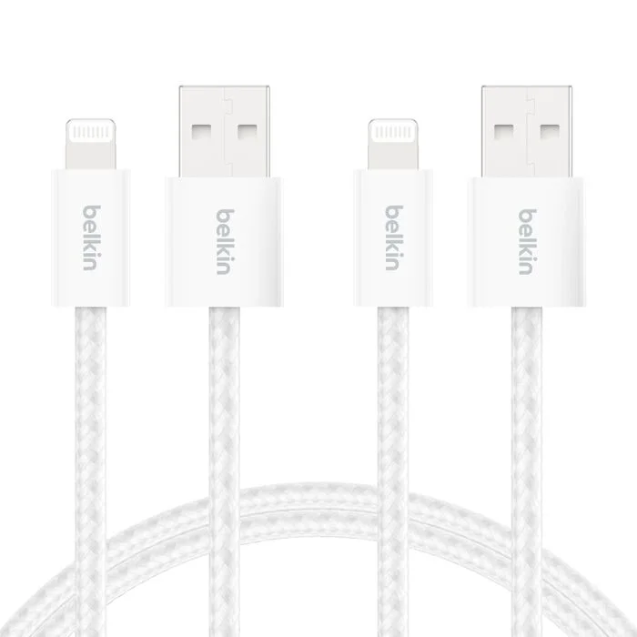 USB-A Cable with Lightning Connector 2-Pack